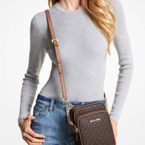 Michael Michael Kors Jet set travel medium logo crossbody bag